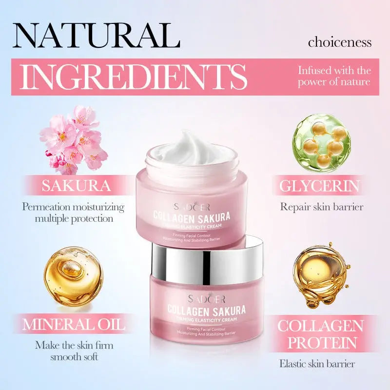Sakura Collagen Firming Face Cream (50g) – Hydration and Youth for Your Skin – imagen 2
