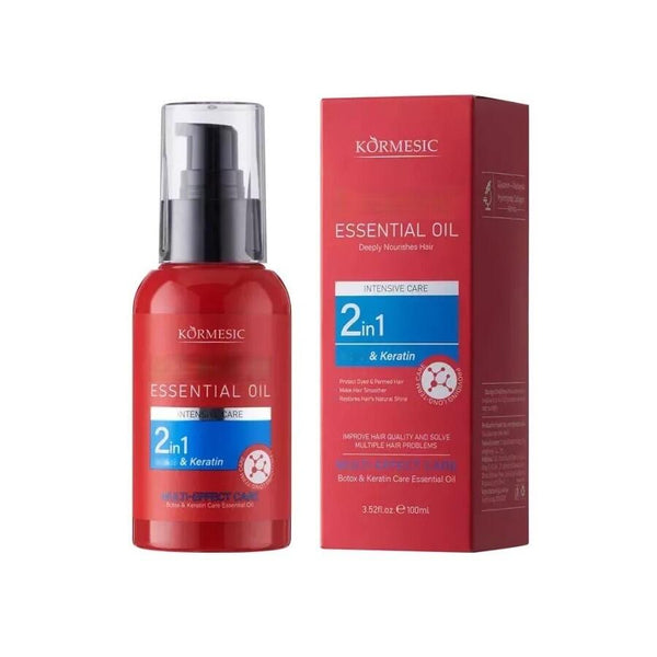 Aceite Capilar 2 en 1 con Keratina 100 ml para Cabello Dañado, Seco y Sin Brillo