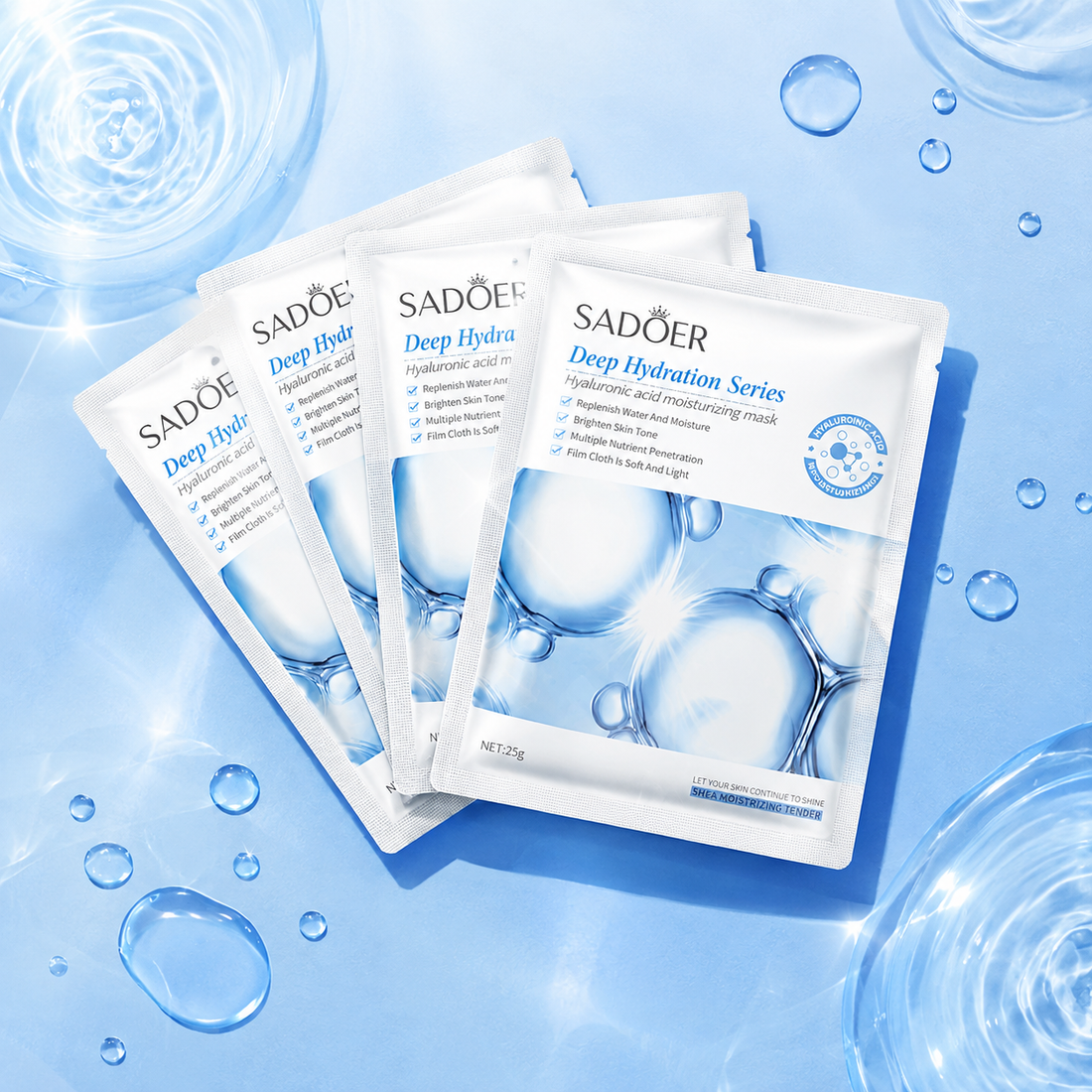 Hyaluronic Acid Facial Mask 4-Pack – imagen 4
