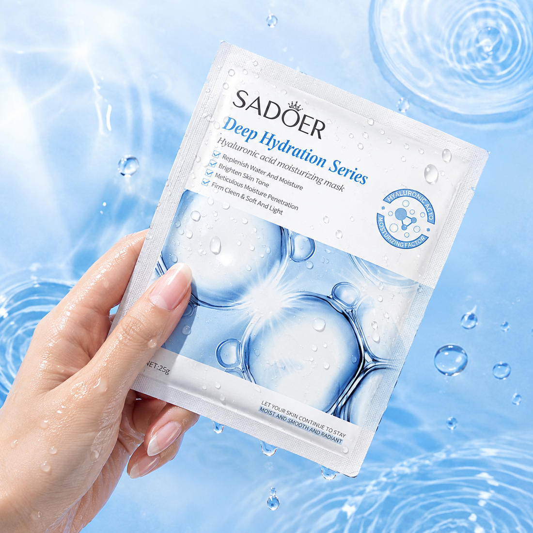 Hyaluronic Acid Facial Mask 4-Pack – imagen 3