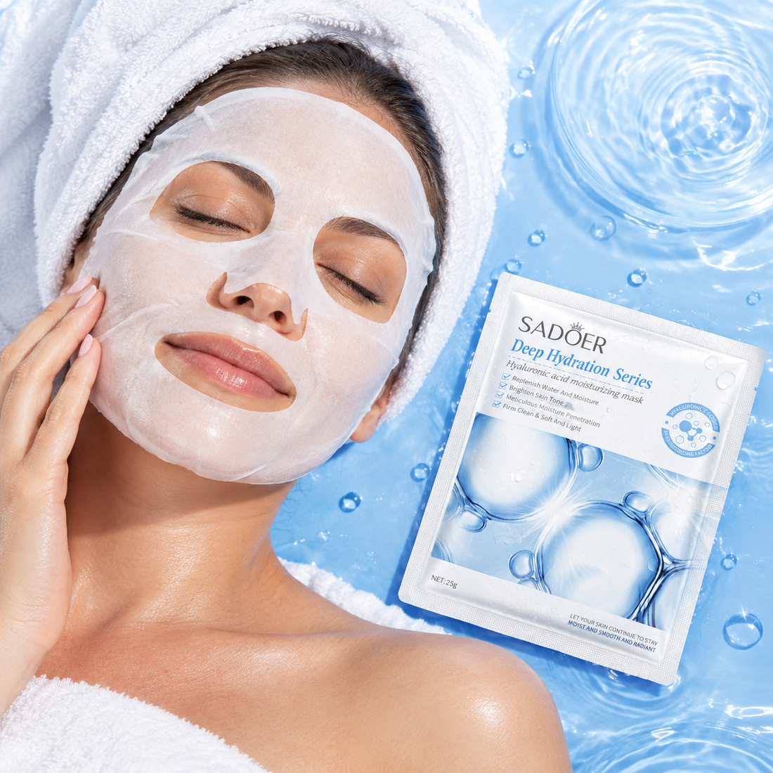 Hyaluronic Acid Facial Mask 4-Pack – imagen 2