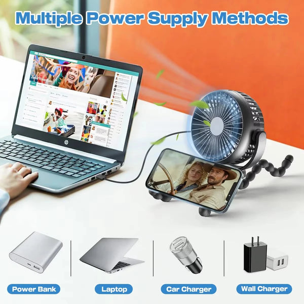 Ventilador Portátil para Cochecito